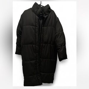 ASOS DESIGN longline padded jacket in black